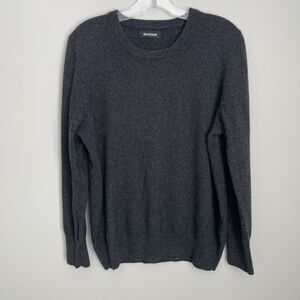 Naadam Size XL Gray Charcoal Crew Neck Pullover 100% Cashmere Sweater